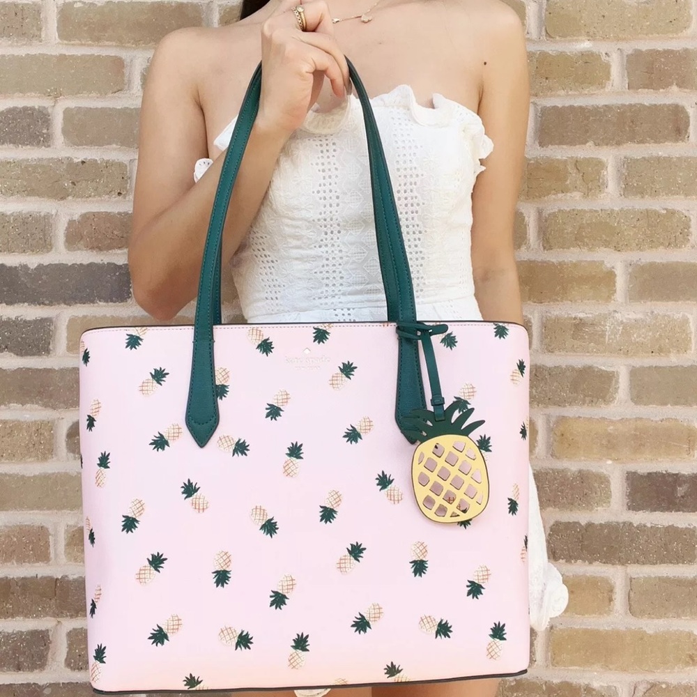 Kate Spade Shoulder Tote Bag Purse Pink Multi - Picture 2 of 4